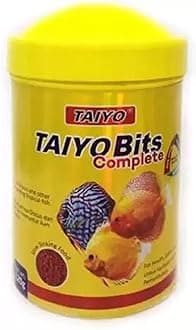 TAIYO Bits Complete Aquarium Fish Food for All Tropical Fishes | The Natural Color Enhancer | 120 g