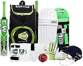 CW Bullet Kashmir Willow Kit All Age Cricket Set All Age Group Complete Cricket Set Official Tournament Quality Cricket Package Cricket Kit Pack Youth Junior Kids Senior Adult Men Size 3