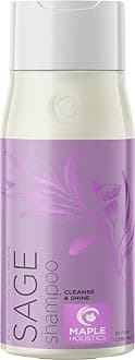 Maple Holistics Sage Shampoo for Dandruff, Oily Hair and Flaky Scalp, 10 OZ - Sulfate Free Volumizing Shampoo with Natural Ingredients, Essential Oil for Men and Women