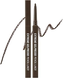- CLIO Extreme Gelpresso Pencil Eyeliner, Gel Smooth Waterproof Formula, One Swipe High Pigment Color, Smudge Resistant Long Wear, Creamy Glide, Blend Control, Defined Eye Precision (001 Black Brown)