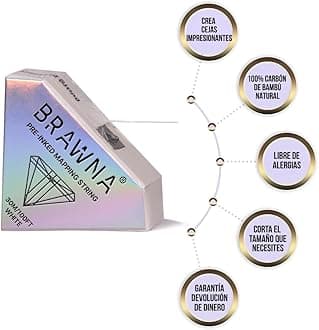 BRAWNA 30 Meters White and Pink Eyebrow and Lip Mapping String - Brow Measuring Tool - PMU Supplies - Microblading Kit - Brow Lamiantion Supplies - 4 pack