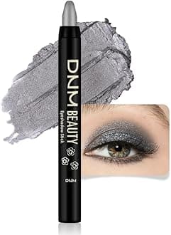 evpct Dazzling Grey Shimmer Cream Eye Shadow Brightener Sticks Set for Eyes, Grey Shimmery Matte Pencil Eye shadow Applicator Stick Pen Palette Makeup Waterproof sombras en crema para ojos 02#