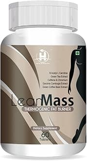 Lean Mass Fat Burner for Men & Women with Green Coffee Bean Extract | Caffeine & Chromium | Weight & Fat loss supplement - 60 Tablets