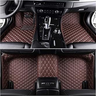 enheng Custom Car Mat Fit for 98.99% Car Models Waterproof Full Coverage All Weather Protection Leather Car Floor Mats (Brown)