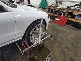 QuickTrick DIY Toe Alignment Kit, Easy DIY Toe Adjustments *Improved Design* (13-18" Wheels Up to 30" Tires, Silver)