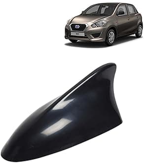 KINGSWAY Accessories Shark Fin Car Antenna Universal Size and Compatible with Datsun Go Year 2014 to 2020, Car Radio FM AM, DIY Easy Replacement Original Car Antenna, 1 Piece, Black Color