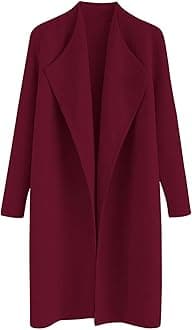 CHICWISH Women's Classy Open Front Knit Coat Cardigan Coatigan Light Jacket