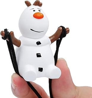 YGMONER Swinging Snowman Car Mirror Hanging Accessories - 2.3" Funny Thinking Snowman Decor Essential Oil Diffuser, Cute Hanging Ornament for Car Rearview Mirror