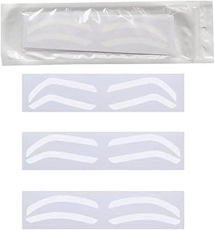 Airbrush Eyebrow Stickers Stencils Shape Tape Disposable Tattoo Auxiliary Stickers Airbrush Brow Border Shaping Mapping Guide Tape Air Brush Templates for Tinting Makeup (2 Bags a Pack, 24 Pairs)