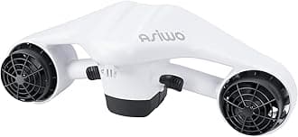 Asiwo Underwater Scooter, Sea Scooter Dual Motors with Action Camera Mount for Kids/Adults, Water Scooter 40M Waterproof for Scuba Diving Snorkeling Pool Sea Adventures, White