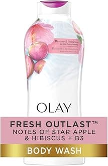 Olay Fresh Outlast Body Wash, Star Apple & Hibiscus, 22 fl oz, Pack of 4