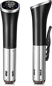 Wancle Sous Vide Sous Vide Machine Precision Cooker 1100W Sous Vide Cooker IPX7 Waterproof Immersion Circulator With Reservation Function Easy to Store (Black)