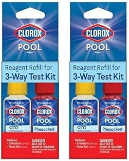 Clorox® Pool&Spa™ Swimming Pool 3-Way Water Test Kit Refill Solutions, 0.5oz (Pack of 2)