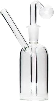 Glass Pipe Glass Oil Pipe Water Bong Oil Burner Pipes Thick Clear Pipe Small Bubbler Bong Mini Oil Dab Rigs For Smoking Bongs (Size: 2)
