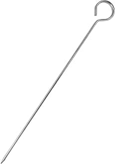 Blue Donuts 24 Pack Kabob Skewers for Grilling 8 Inch - BBQ Grill Grilling Accessories, Stainless Steel, Pack of 24