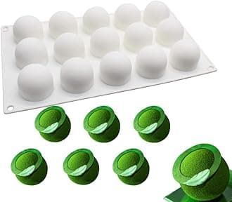 Silicone Mold Baking Pan Non-Stick Baking Pastry Chocolate Cake Dessert DIY Decoration Tools (Ball M_11.8x6.8x0.16 inch)