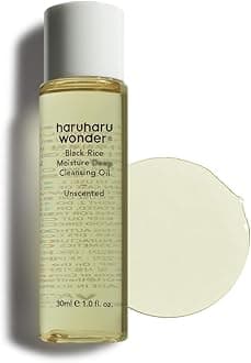 HARUHARU wonder Black Rice Moisture Cleansing Oil, Travel Size, Double Cleansing, Daily Makeup remover, Pore Oil Cleanser, Korean Skincare, Non-comedogenic, Vegan, 1.0 fl oz