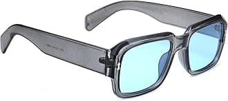 Peter Jones UV Protected Stylish Unisex Badshah Style Sunglasses (13031), Transparent Black, M