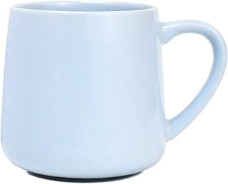 Bosmarlin Large Glossy Ceramic Coffee Mug, Tea Cup for Office and Home, 18 oz, Suitable for Dishwasher and Microwave(Blue, 1)
