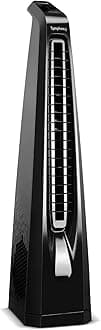 – Symphony Surround B - Silent Tower Fan for Home with BLDC motor - Turbo Throw - Touchscreen Control Panel with remote - Low Power Consumption - Black