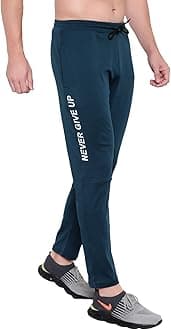 BLUE STAR SHARK Men's Slim Fit Track Pants – Joggers for Running, Gym, Sports, and Casual Wear | Multipurpose Activewear Lower for Men & Boys | Stylish Summer Trousers & Night Pants