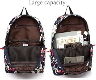 Backpack For Girls, Fashion Floral College Student School Backpack By Vaschy