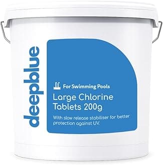 Deep Blue - 200g STABILISED Chlorine Tablets 5Kg SLOW RELEASE - Efficient Pool Cleaning with Deep Blue 200g STABILISED Chlorine Tablets 5kg - Professional Grade Formula for Crystal Clear Water