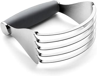 Spring Chef XL Stainless Steel Pastry Cutter Tool for Baking - Heavy Duty Dough Blender - Butter & Dough Cutter Tool with Sharp Blades - Pastry Blender for Easy Mixing - Dishwasher Safe - Gray