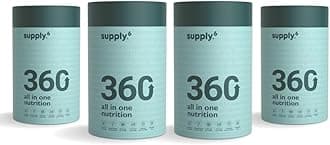Supply6 360 Ultimate Health Powder for Women & Men | Daily Supplement with 63+Vitamins, Minerals, Probiotics, and Superfoods | Daily Greens | Gut Health supplements, Energy, Immunity (60 Servings)