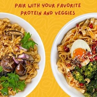 A-Sha Healthy Asian Ramen Noodles Variety Pack | Spicy Best Sellers Variety Pack | Vegan, Air Dried, High Protein | Great For Ramen, Stir Fry, Wok | 4 Flavors, 19 Servings