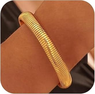 Long tiantian Gold Bangles for Women Bangle Bracelets Chunky Bangles Bracelets Non Tarnish Gold/Silver Bracelet for Women Trendy Jewelry Gifts