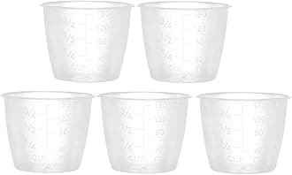 5pcs Plastic Transparent Rice Measuring Cup 160ml Rice Cooker Measuring Cup for Dry and Liquid Ingredients