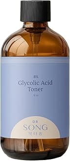 Dr Song Glycolic Acid 8% Toner - AHA Exfoliant For Smoothing Skin, Dark Spots, Wrinkles, Fine Lines, Korean Skin Care (8%)