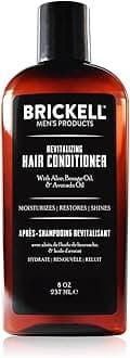 Brickell Men's Revitalizing Hair Conditioner for Men, Natural and Organic Nourishing Hair Conditioner, Restores Shine and Moisture, 8 Ounce, Scented, New Formula