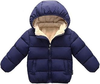Toddler Baby Hooded Down Jacket Boys Girls Kids Thicken Warm Winter Coat Outerwear 1-7t