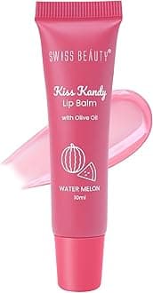 Kiss Kandy Lip Balm with Olive Oil | Moisturising | Non-Sticky | Soft & Smooth Lips | Shade - Water Melon, 10ml