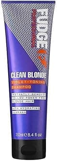 Fudge Professional Original Clean Blonde Shampoo, Purple Toning for Blonde Hair, 250 ml