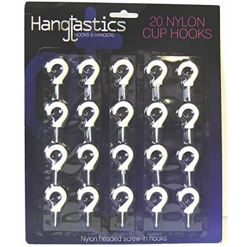 20 Nylon Cup Hooks/Free Fridge Magnet