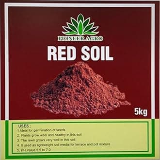 Garden Red Soil 5 KG - Natural Red Soil for Organic Garden - 5Kg (1 x 5Kg Bag)