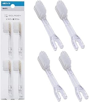 Soladey Ionic Toothbrush Replacement Brush Heads Refill, 4 Count -4 Row Ultra Fine Bristle