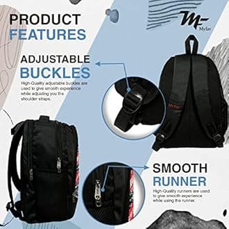 MY FAV 16 inch Anime Design Printed Backpack | Durable Polyester 30 Liter Anime Print Bag | Perfect for School, College, Office, Travel | Multiuse Laptop Backpack | Long Lasting Print, Pack of 1