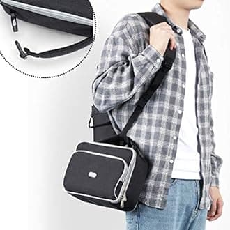 Amersun Kids Lunch Box, Insulated School Lunch Bag with Padded Liner Keep Food Warm Cold for Long Time,Water-resistant Thermal Travel Office Lunch Cooler for Girls Boy-2 Pocket,Black