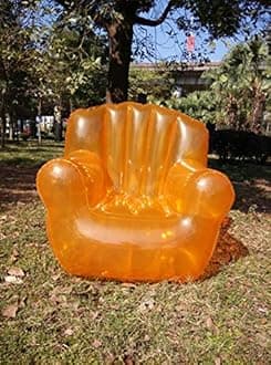 Inflatable chair sofa Lazy person tremble transparent portable cushion stool portable single person flush sofa outdoor net red,orange