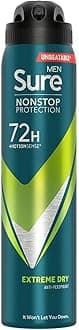 Sure Antiperspirant 72H Nonstop Sweat and Odour Protection Alcohol-Free Body Spray Anti-White Marks with Fresh and Sporty Scent Multi Fragrance Deodorant for Men, 250ml (Extreme Dry, Buy 3)