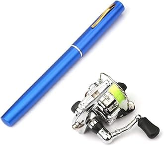 Lixada Fishing Rod Spool, Mini Pen, Telescopic Fishing Rod Set, Spinning Reel, Combo Set