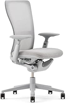 Haworth Zody Office Chair with Ergonomic Forward Tilt Option, Adjustable Desk Computer Chair with Standard Posture Mesh, Without Lumbar Support, Home Office Furniture, Cement