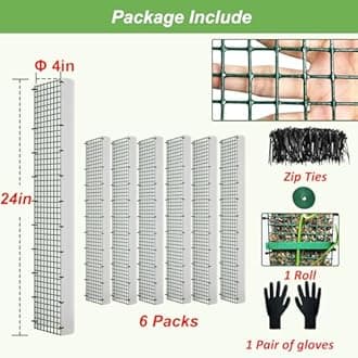 60"/40"/24" Metal Moss Pole, D Shape Sphagnum Moss Pole, Moss Poles for Climbing Plants, Monstera, Indoor Climbing Plants (6Pcs 24")