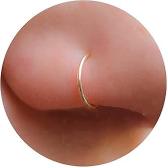 Gold Nose Ring - Tiny Thin 20 Gauge 7mm Nose Hoop - Small 14k Gold Filled Nose Piercing Jewelry For Women - Handmade Nose Rings Hoops - Gift Ready