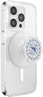 PopSockets Phone Grip Compatible with MagSafe, Phone Holder, Wireless Charging Compatible - Peacock Saucer