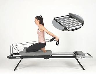 - 91" Pilates Reformer Machine Equipment with Spring for Home Workout,Foldable Reformer Pilates for Beginner ,Big Size